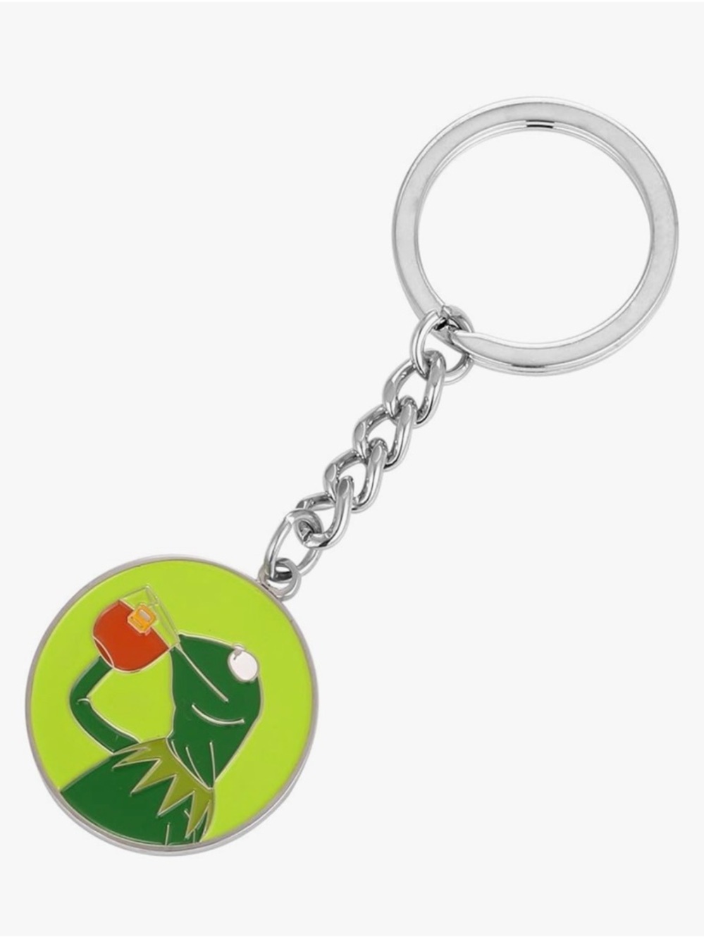 Kermit the Frog Enamel Keychain - Green & Lime